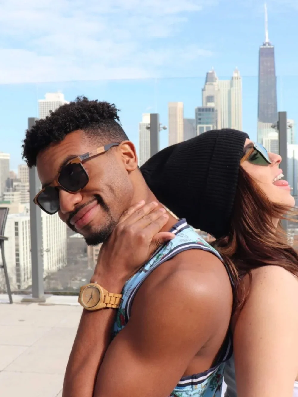 Joycoast Terra Wayfinder in Ebony Zebrawood Handcrafted Wood Sunglasses